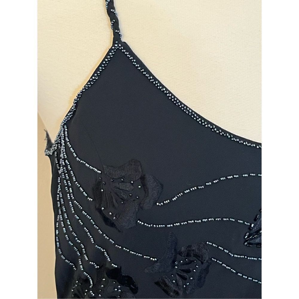 Night Scene Y2K Black Beaded Formal Dress L - Picture 4 of 11